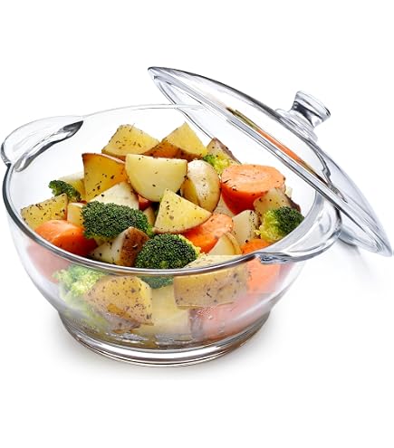 Cocotte En Verre Trempé Nutriups 2.4L - Allant Au Four, Lave-Vaisselle & Congélateur - 19cm