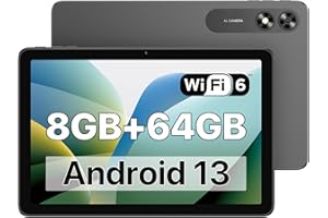 Tablette Android 13,Tablette 10.1 Pouces 2024 Newest,UMIDIGI G2 Tab Tablette Tactile,WiFi 6/BT5.0,8Go(4+4)+64Go/TF 1TB,Tablette Android,RK3562 Quad-Core,6000mAh,1280 * 800IPS,8MP Caméra,Gris