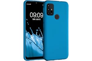 kwmobile Carcasa para Motorola Moto G30 / Moto G20 / Moto G10 Funda - Ultrafina de TPU y Silicona con Bordes elevados anticaídas - Azul océano