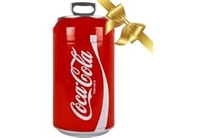 KOOLATRON Coca Cola - Mini Frigorifero da Camera da Letto, 5,4 l, 8 lattine, Frigorifero Portatile per Bevande, Cibo cosmetico, Bellezza, Ufficio, dormitorio Auto, Viaggio RV's Camping, Rosso