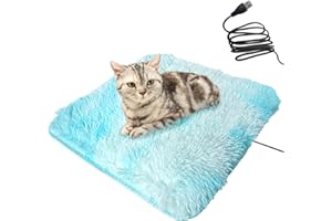 Yanmucy USB Tappetino Riscaldante per Cani Animali Domestici Piccolo Cuscino Termico Termostatico per Gatti Tappetino Riscaldante Elettrico per Animali Domestici Cuscino per Cani Lettino per Gattini
