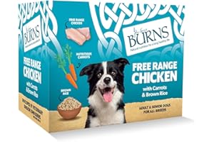 Burns Pet Natural Nutrition Adult & Senior Wet Dog Food Organic Chicken, Carrots & Organic Brown Rice, 6 x 395 gm