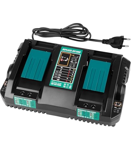 CYDZ® DC18RD 4A Dual Charger Dual Port Charger Fast Charger for Makita 18V Battery BL1860 BL1850B BL1840 BL1830 14V BL1415 BL1430 BL1440 LXT400 CYDZ® DC18RD 4A Dual Charger Dual Port Charger Fast Charger for Makita 18V Battery BL1860 BL1850B BL1840 BL1830 14V BL1415 BL1430 BL1440 LXT400