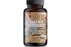 ‎SCHEUNENGUT Aminosäuren Komplex hochdosiert -WICHTIG: Vegane Amino Tabletten mit 12 verschiedenen Aminosäuren -EAA Pattern Presslinge- DE 6000mg AMINO INTENSO® pro Dosis von SCHEUNENGUT®