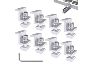 FZYCOM 8 Pièces Supports Panneaux Solaires, Support Panneau Solaire Camping Car, Fixation Panneau Solaire, Support Z Solaire pour Camping-Car, Bateau, Van, Toit, Abri de Jardin