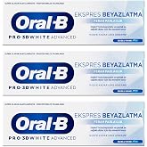 Oral-B Pro 3D White Advanced Ekspres Beyazlatma Ferah Parlaklık Diş Macunu 75 ml 3l&uuml; paket