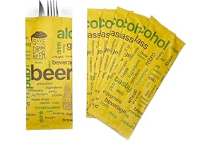 GIORDANO Cart 900 Portaposate Usa e Getta Buste Portaposate Carta Monouso con Tovagliolo 40x40 P/8 Sacchetti Porta Posate in Carta Paglia Buste Posate con Tovagliolo Colorate Segnaposto