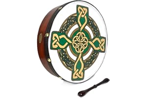 1to1 Music Dannan 16" Vegan Bodhran - Carndonagh Cross Hand Drum