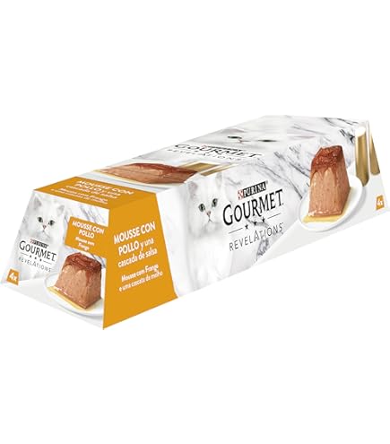 Purina Gourmet Nature's Creations Puree, Snack, premio para Gato con Pollo y Calabaza, 5 sobres de 10g