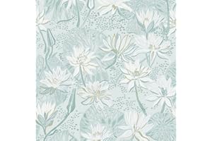 Fiula Papel Pared Flores Azul 39.5 * 300cm Papel Pintado Autoadhesivo Papel Adhesivo para Decorar Muebles Vinilos Adhesivos Dorados Muebles Papel Decorativo Pared Impermeable Salón Dormitorio