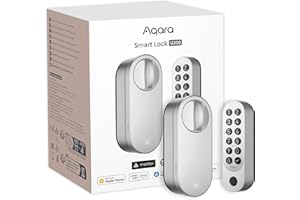 Aqara Serratura Smart U200 (Tastiera Fingerprint Inclusa), Matter over Thread, Apple Home Key e Batteria Ricaricabile, Supporta Apple Homekit, Google Home, Alexa e SmartThings, Argento