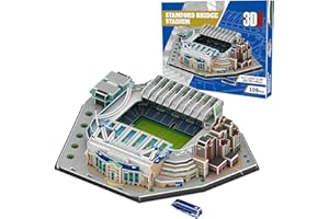 Georgie Porgy Stadion piłkarski 3D, puzzle, "zrób to sam", budowanie zestawów budowlanych (Stamford Bridge Stadion 108 sztuk)
