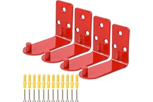 KALIONE Porta Estintore, 4 Porta Estintore, Ganci a Parete Per Estintore, Porta Estintore Universale per Estintori Fino a 9 kg, Porta Estintore Per Montaggio a Parete, Adatto Per Scuole, Uffici (Rosso)