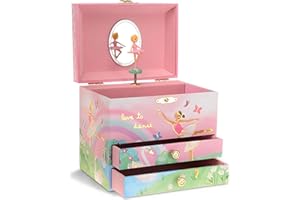 Jewelkeeper - Grande Boîte à Bijoux Musicale pour Enfants avec 2 Tiroirs - Un Large Choix d'Univers