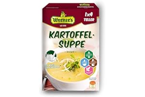 ‎WERNER'S Werner´s Kartoffelsuppe - instant - 4 Teller, 10 Packungen pro Karton, glutenfrei, laktosefrei, fettarm,