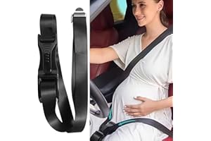 CESHMD Cinturon Embarazada Coche, Cinturón de Seguridad para Embarazadas, Adaptador Cinturon Embarazada, Negro