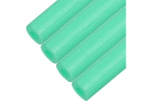 M METERXITY 4-Pack Pipe Insulation Tube, 17 x 2.4(L x OD) Foam Pipe Covers, Pre-Slit Clamp Protection for Padding/Bumper Corner Edge/Handle Water Pipes [Green]