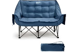 Portal dubbel campingstol hopfällbar vaderad campingsoffa för vuxna, stor, quiltad kärlekssäte lyxig badstol lyxig månstol gi