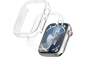 GEEDOOWIN Pack of 2 [No Screen Protector] Protective Case for Apple Watch Series 9/8/7 41 mm, Ultra Thin All-Round Frame Bumper Case, Shockproof, Hard PC Case Protection for iWatch 41 mm Accessories