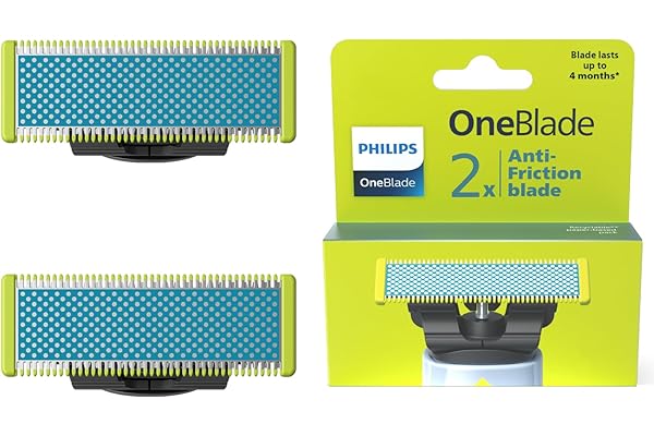 PHILIPS Philips OneBlade Replacement Blades for Face/Body Kit (Pack of 2/Anti-Friction)