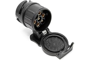 ‎WILTEC Wiltec Anhänger Adapter 13 auf 7 polig 12V, Kunststoff Adapter für PKW Anhänger, Anhängerkupplung Steckanschluss, Anhängersteckdose