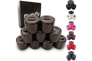 EVERFLY Tape Crossfit - Set 9 Rollos 5cm x 4,5m - Esparadrapo Deportivo - Pulgares y Dedos - Cinta Cohesiva Tela Autoadhesivas Flexible Protectora - Adhesivo para Pesas Vendas Halterofilia (9, Negro)