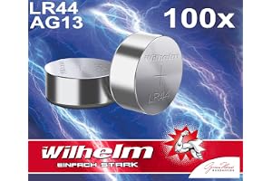 100 x Wilhelm AG13 / V13GA knappcellsbatteri LR44