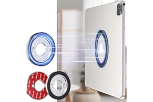 woleyi Magnetic Tablet Wall Mount, 2-Pack Adhesive Drill Base Tablet Holder for Magsafe Case | iPad Pro 13 Air Mini | iPhone | Galaxy Tab | Kindle Fire | Switch, for Kitchen | Home | Shower | Bathroom