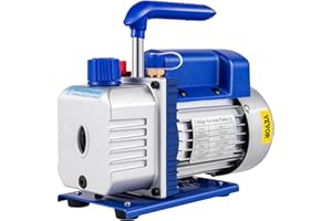 VEVOR 230V/50HZ Pompe à Vide, 3CFM 1/3HP Pompe à Vide Frigoriste, 85L/Min Pompe à Vide Climatisation Voiture Electrique Air Vacuum Pump Systèmes de Réfrigération Climatisation
