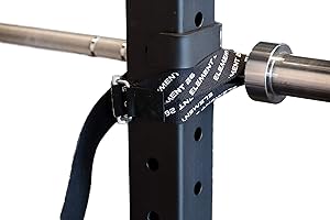 ELEMENT 26 BarBelts Squat Rack Accessory (Sold as a Pair) - Lock The Barbell Into The Rack To Turn Squat Racks Into a Full Gymnastics Suite - Gymnastics Bar - Functional Fitness - Muscle Ups - Home Gym