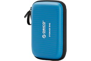 ORICO Funda Disco Duro Externo 2,5", Impermeable Funda de Viaje Antigolpes para Seagate, SanDisk, Samsung, WD de 2,5 Pulgadas 1TB 2TB 3TB 4TB 5TB, con Tamaño Interno 14 * 8.5CM.(Azul)