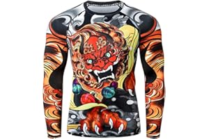 LAFROI Men's Long Sleeve UPF 50+ Baselayer Performance Compression Shirt Rash Guard-CLY08