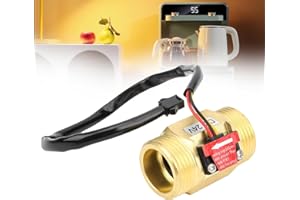 NIIYEN Hall-Durchflussmesser, YF-B10-Wasserdurchflusssensor,1-Zoll-Außendraht-Kupferwasserdurchflusssensor, Turbinen-Durchflussmesser DC 24V 2~50L / MIN