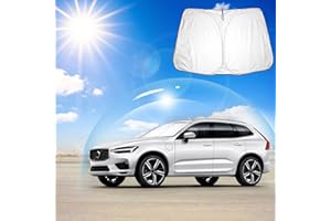 Ruiya Compatible avec Volvo XC60 2018-2022 2023 Pare-Soleil de Pare-Brise de Voiture, Pare-Brise-Soleil Couverture Pare Soleil Visière de Pare-Brise Anti UV Pare Brise Avant XC60 Accessoires