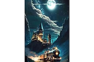 CEOVR Diamond Painting Kits Adults Kids,Train 5D Diamond Painting Art Kit 30x40 cm,Magic Castle Painting Kit by Numbers,DIY Diamond Art Kits Craft for Home Decor