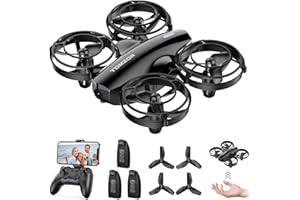 TOMZON Mini Drone con Cámara para Niños, RC Quadcopter FPV 1080p, Batalla Modo, Protección de Hélice de 360°, Giro 3D, Rotación, Moda sin Cabeza, 3 Velocidades, Drones para Principiantes