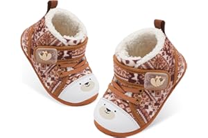 JOINFREE Baby Winter Booties Infant Girls Boys Indoor Outdoor Newborn Crib Shoes Toddlers Cozy House Shoes Baby Winter Walking Shoes