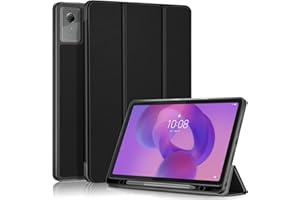 Derwere Custodia per Lenovo Idea Tab Cover con Portapenne Silicone Antiurto Cover Tablet per Lenovo Idea Tab 11 TB336FU,Nero