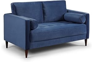 ‎HONEYPOT Honeypot - Harper Scott – Sofa – 4-Sitzer – 3-Sitzer – 2-Sitzer – Sessel – Beige – Blau – Plüschgrau – Blaugrün – Plüsch-Samt (2-Sitzer, blau).