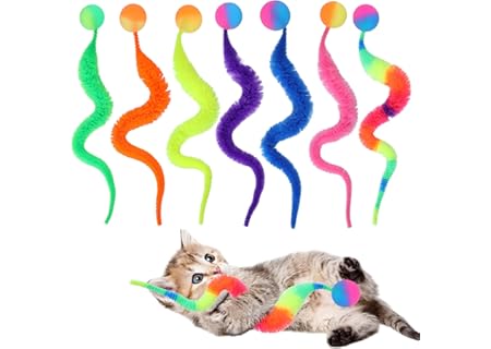 Elegaperma 14 stycken Wiggly Ball katt, kattleksak boll, rolig interaktiv leksak med fluorescerande - Amazon Deal & Rabatt