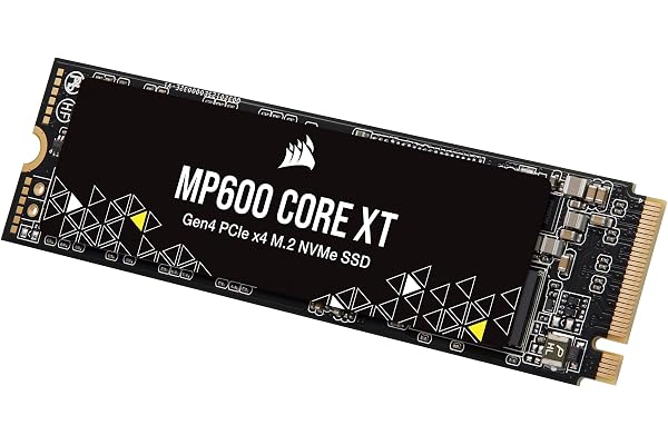 Corsair MP600 Core XT 1To M.2 PCIe Gen4 NVMe SSD – Jusqu'à 5900 Mo/s – QLC NAND – M.2 2280 – pour Ordinateurs Portables et de Bureau PCIe 4.0 – Noir