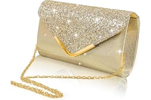 EJJUOO Elegante Envelope Tasche, Handtasche Silber,für Hochzeit, Party, Freizeit, Date,Geschenk für Freundin