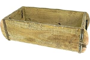 Formano Dekoracyjna szuflada kształt cegły antyczny 15 x 32 cm z drewna naturalny brąz