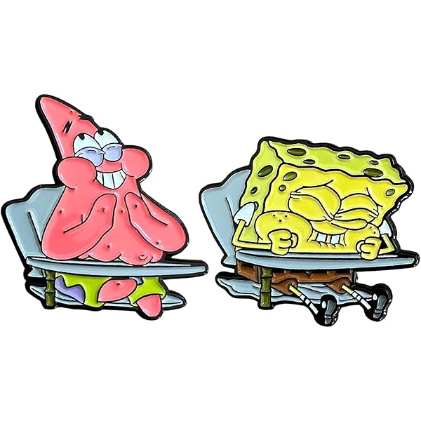 Zen Monkey Studios Portachiavi SpongeMock – SpongeBob Squarepants Ufficiale, Smalto Morbido, 4,2 Cm