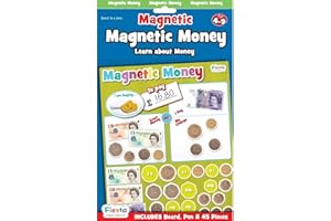 FIESTA CRAFTS LTD Magnetic Money Learning Chart by Fiesta Crafts- Includes Magnetic Coins and Notes and Double-sidied play board - Various Ways To Helps Kids Learn About How To Use Coins and Notes and Value of Money