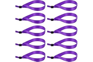 PATIKIL Disposable Cloth Wristbands for Events, 100 Pcs Adjustable Cloth Event Wristbands Colored Wrist Bands for Concert Club Parties, Purple, 13.8"x0.6"