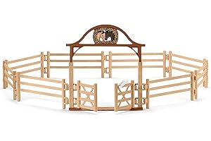 ‎SCHLEICH SCHLEICH 42434 Pferdekoppel mit Eingangstor, für Kinder ab 5-12 Jahren, Horse Club - Zubehör
