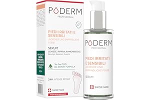 PODERM - OLIO DI SIERO PIEDI TEA TREE - Ripara e lenisce irritazioni, prurito, desquamazioni - Post micosi, psoriasi, eczema - Cura dei piedi - Swiss Made