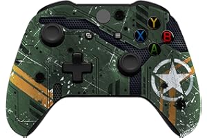 eXtremeRate Army Mecha Patterned Front Housing Shell Case for Xbox One S/X Controller, Soft Touch Faceplate Cover Replacement Kit for Wireless Controller (Model 1708) - Controller NOT Included