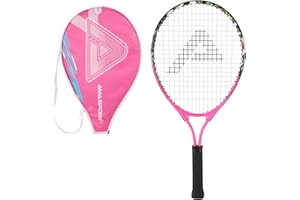 AMA SPORT - AT-F21 - Raquette de Tennis Enfant Graffiti Rose 21 Pouces - Raquette Ergonomique pour Enfants de 4 à 6 Ans - Materiel Débutant - Apprentissage Tennis Junior